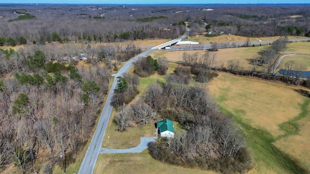 bird's eye view featuring a rural view