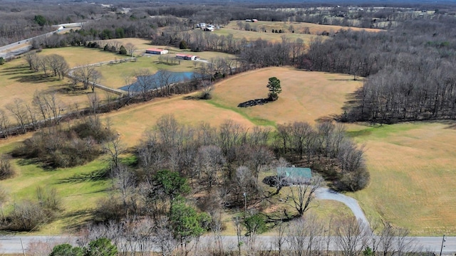 bird's eye view featuring a rural view