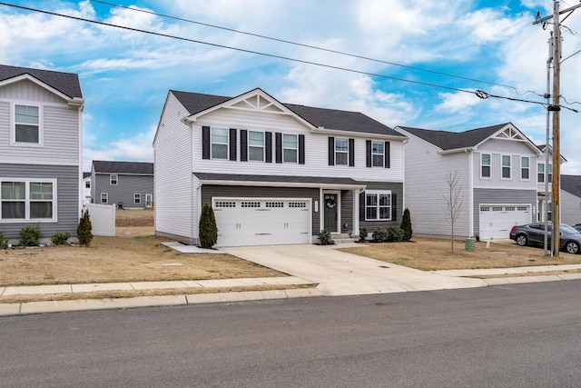 view of front of house with a garage and driveway