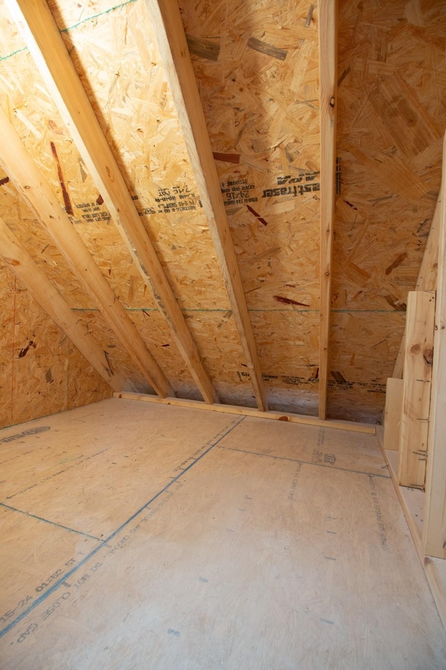 view of attic