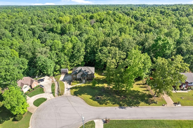 aerial view with a view of trees