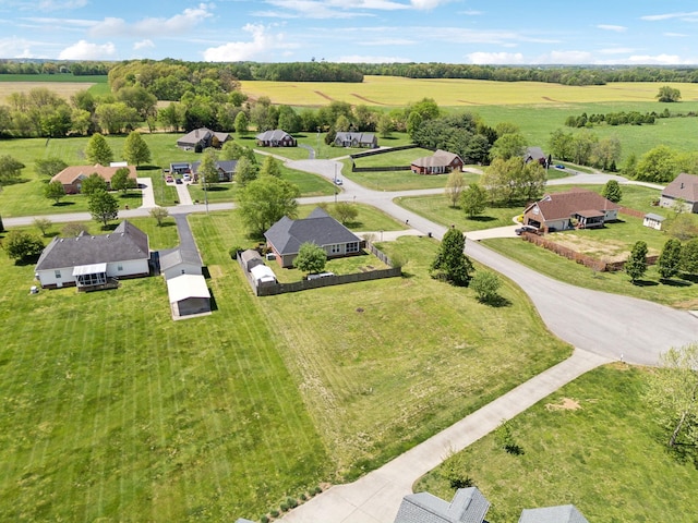 drone / aerial view featuring a rural view