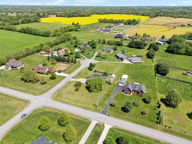 drone / aerial view featuring a rural view