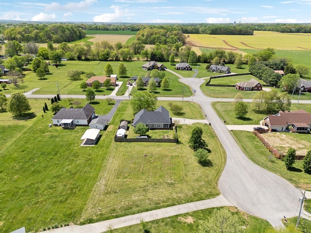 drone / aerial view featuring a rural view