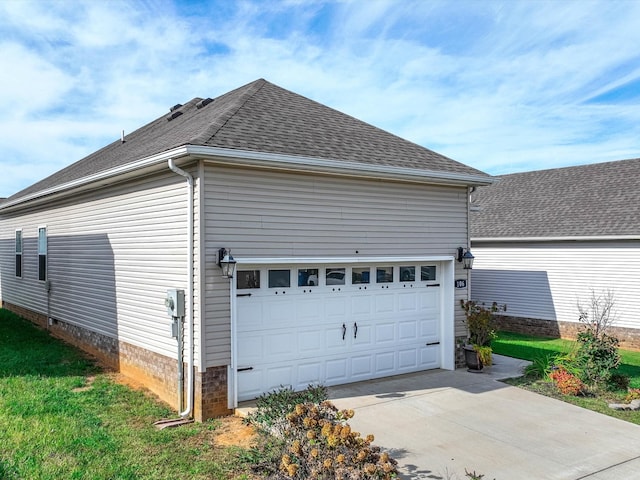 garage with driveway