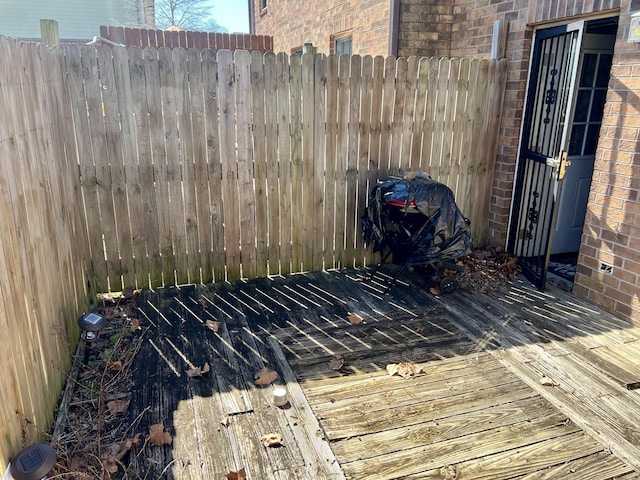 wooden deck with fence