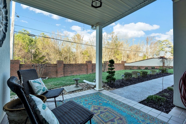 view of patio / terrace featuring a fenced backyard