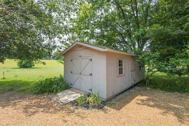 view of shed