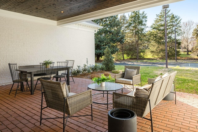 5042 Hill Place Dr, Nashville, TN 37205 - view of patio featuring outdoor dining space