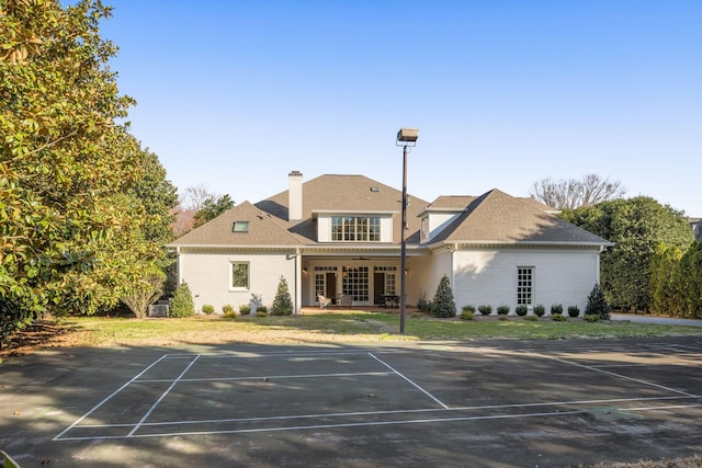 5042 Hill Place Dr, Nashville, TN 37205 - back of property with uncovered parking and a chimney