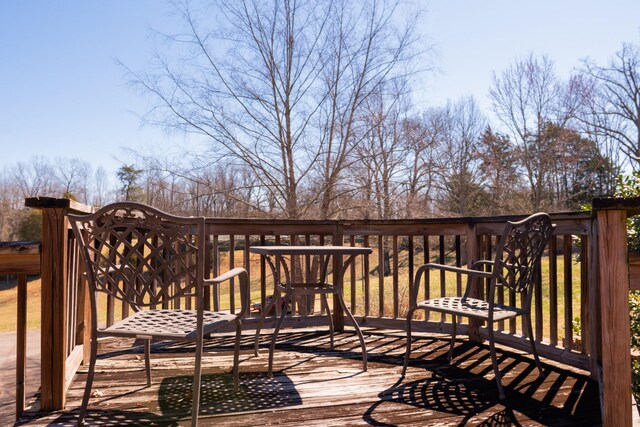 view of wooden terrace