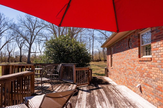 view of wooden deck