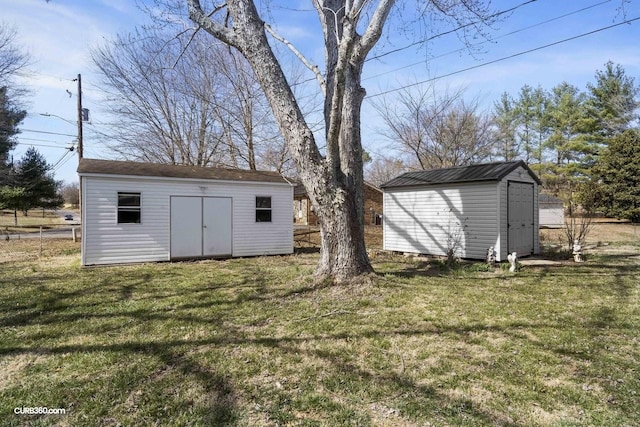 view of shed