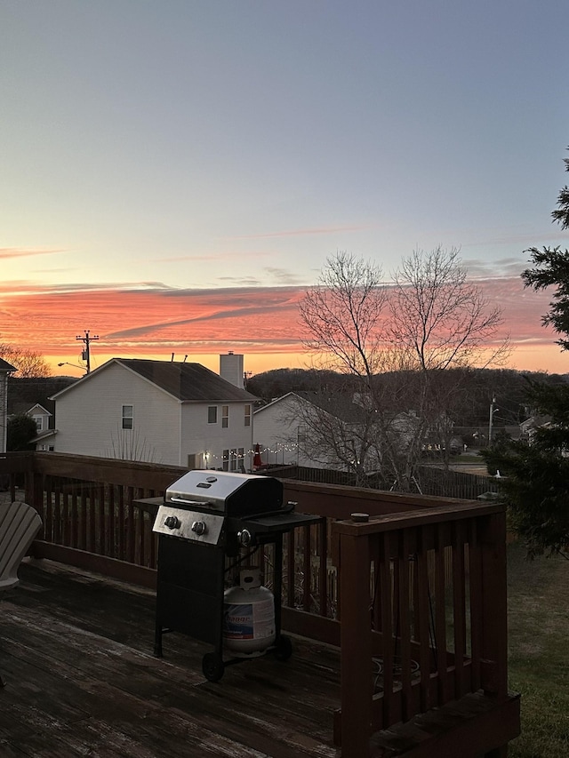 deck with grilling area