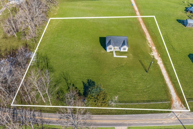 aerial view with a rural view