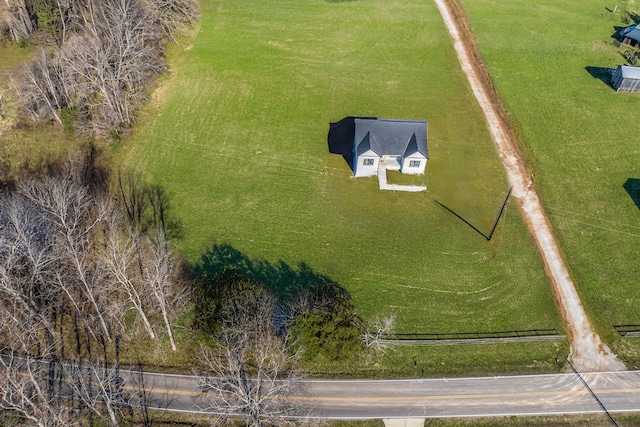 bird's eye view featuring a rural view