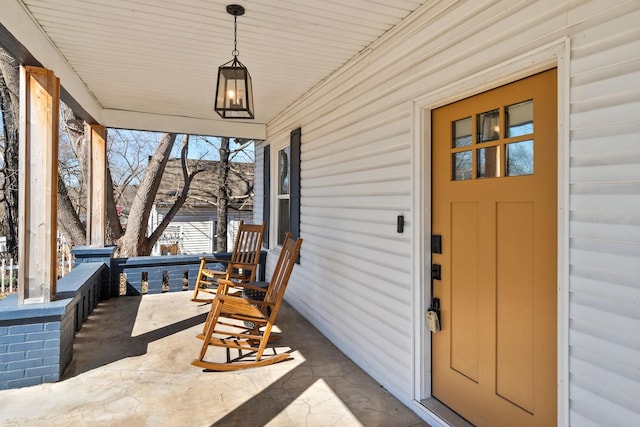 view of patio with covered porch