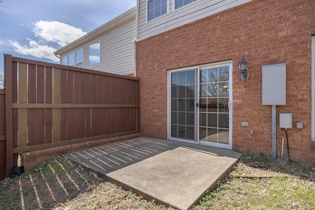 view of patio / terrace with fence