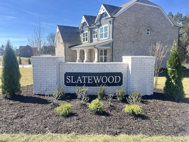 view of community sign