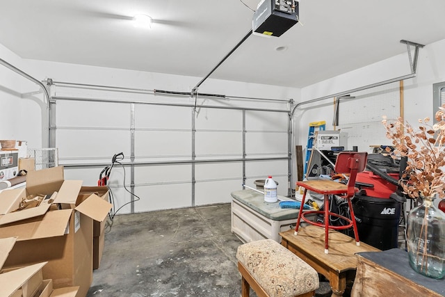 garage featuring a garage door opener