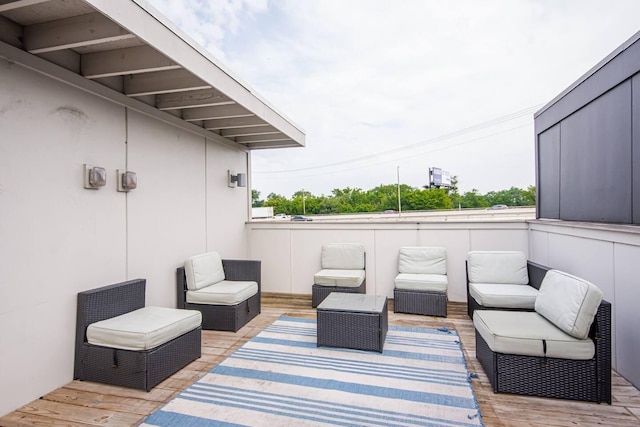 view of patio with an outdoor hangout area