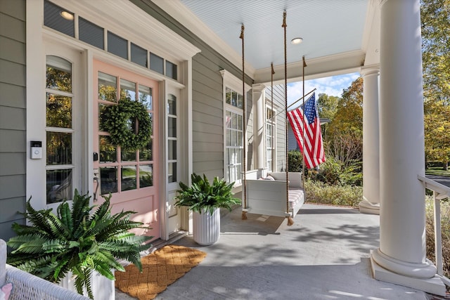 exterior space featuring a porch