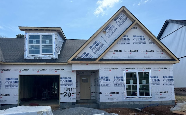 view of building exterior with a garage