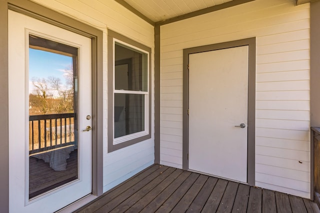 view of doorway to property