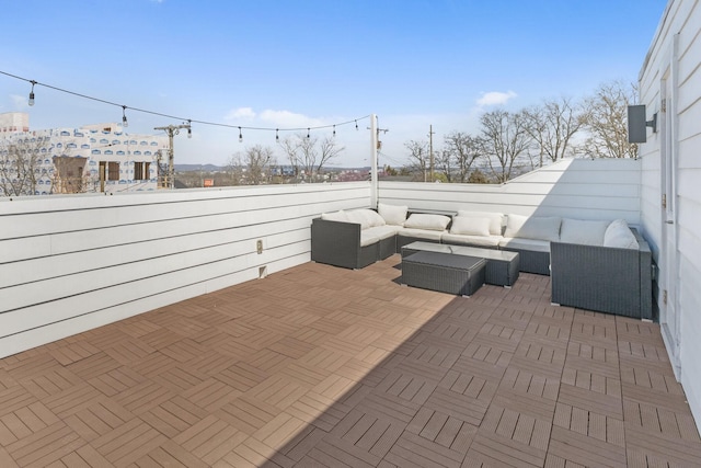 view of patio featuring outdoor lounge area