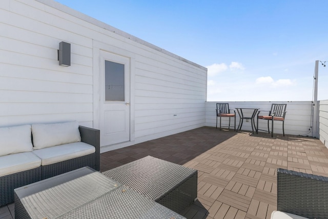 view of patio / terrace featuring an outdoor hangout area