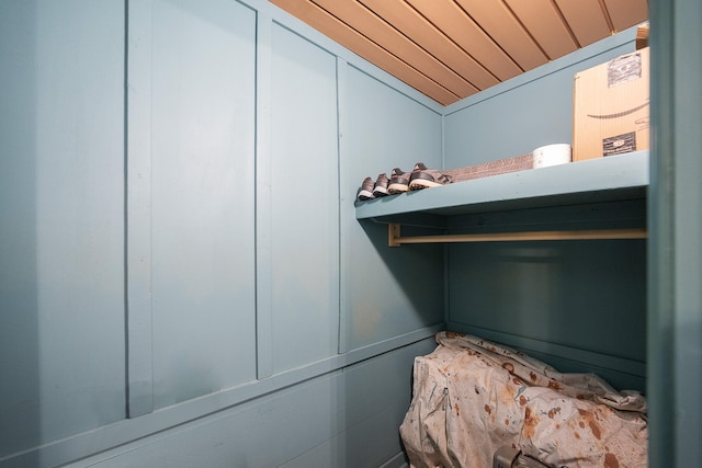 bedroom featuring wood ceiling