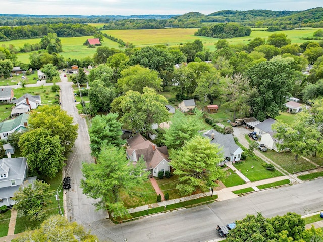 bird's eye view with a rural view