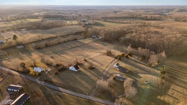 bird's eye view featuring a rural view