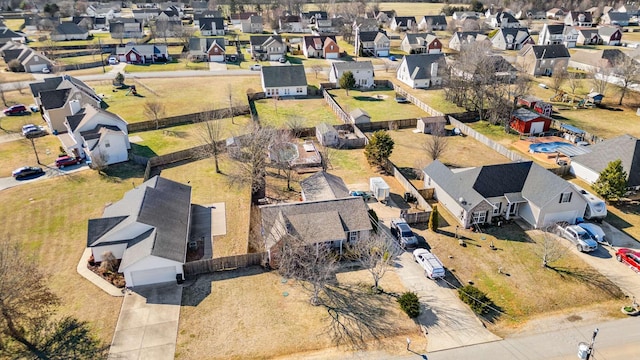 aerial view featuring a residential view