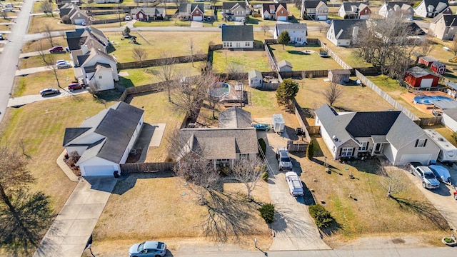 bird's eye view featuring a residential view