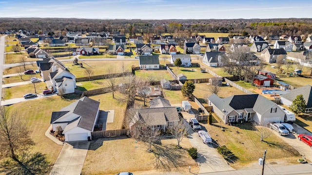 bird's eye view with a residential view