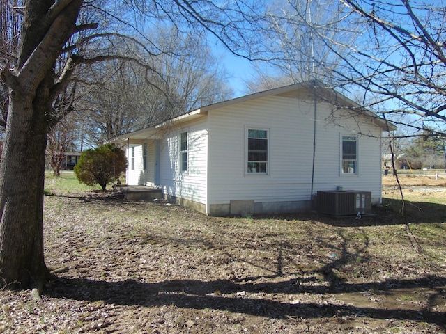 view of home's exterior featuring cooling unit