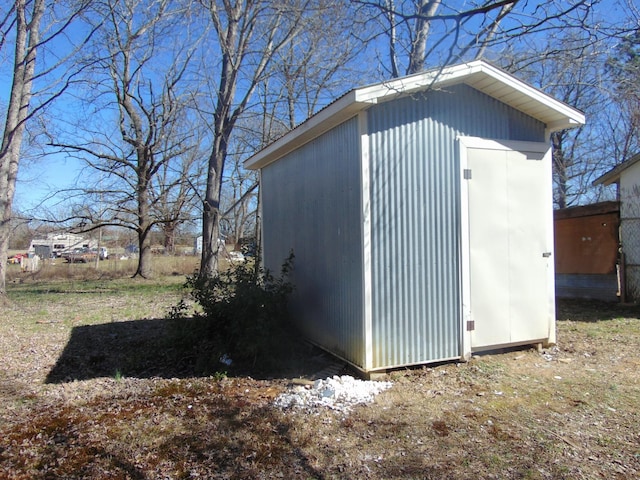 view of shed