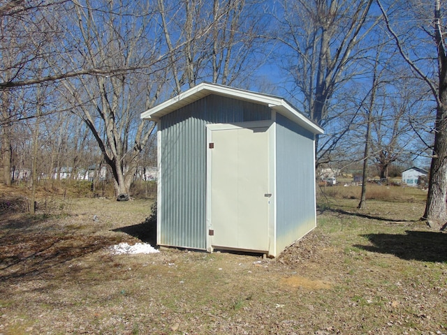 view of shed