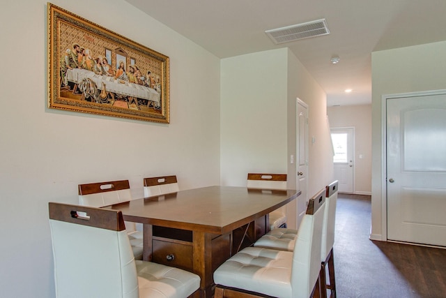 dining room with visible vents