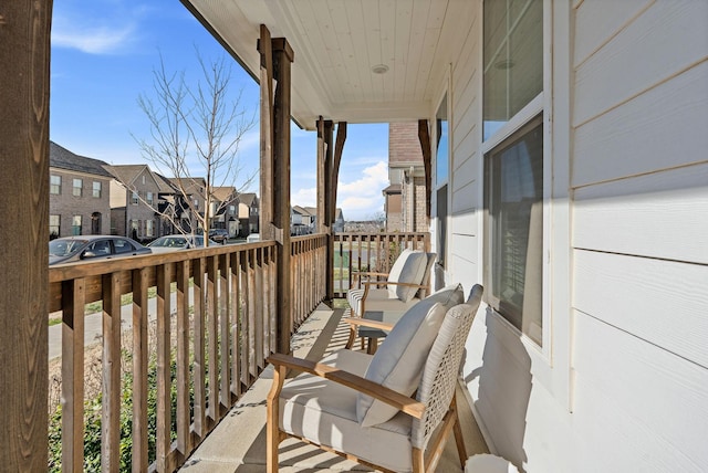 balcony with a residential view