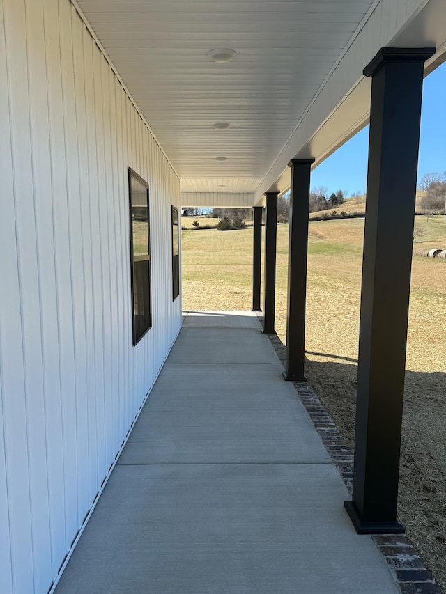 view of patio with a porch