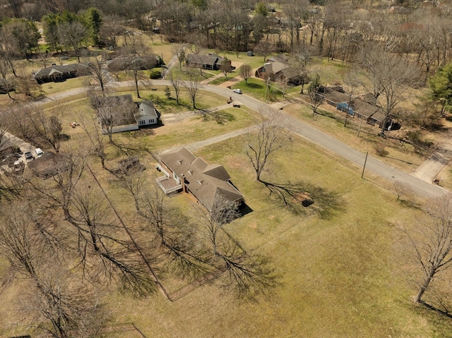 drone / aerial view with a rural view