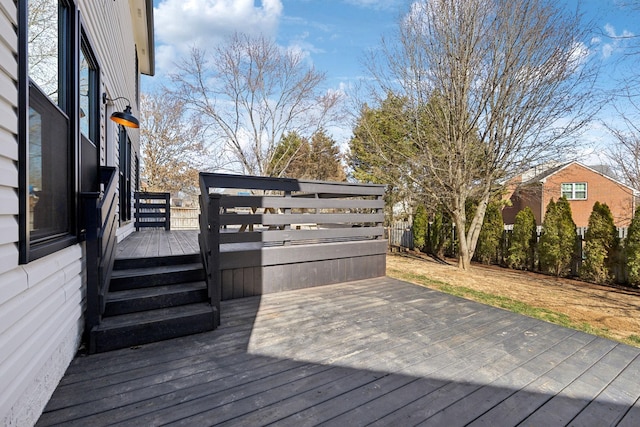 wooden deck with fence