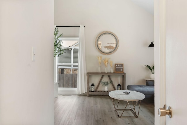 interior space featuring wood finished floors