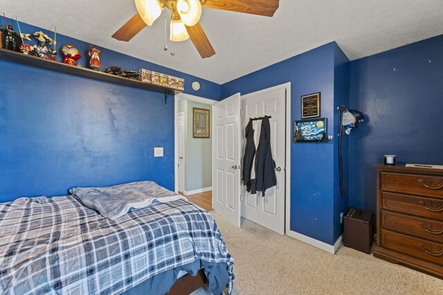 104 Allen St, Alexandria, TN 37012 - bedroom with ceiling fan, baseboards, and carpet flooring