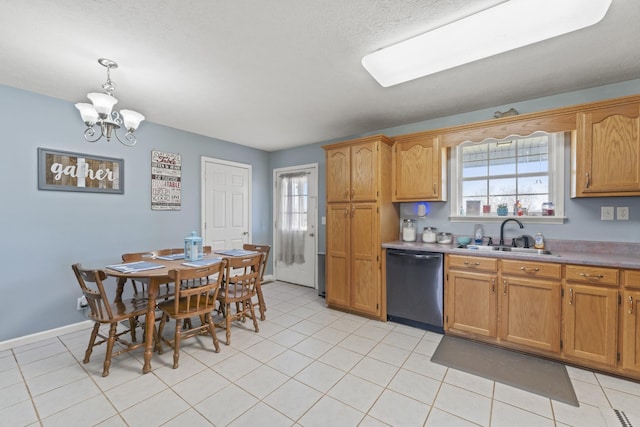 104 Allen St, Alexandria, TN 37012 - kitchen featuring light countertops, black dishwasher, a healthy amount of sunlight, and a sink