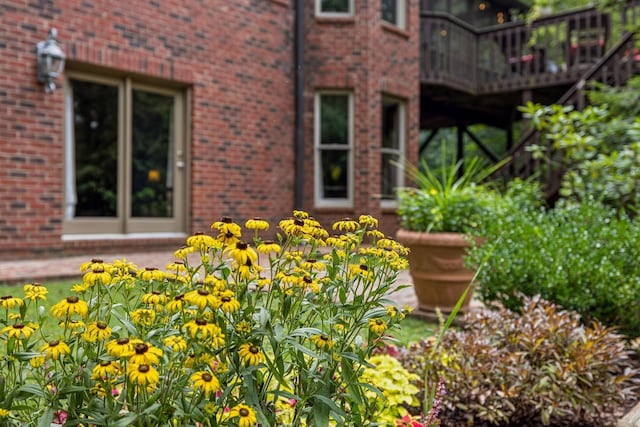 exterior details with brick siding