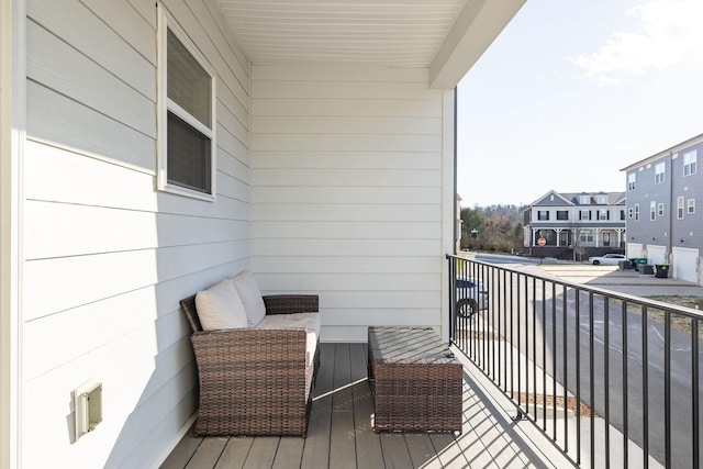 balcony with a residential view