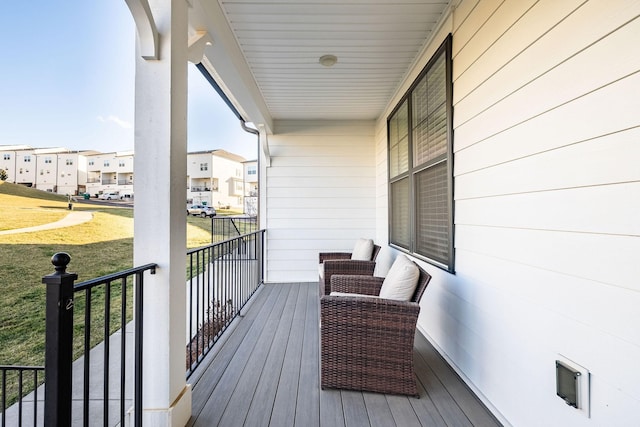 balcony with a residential view